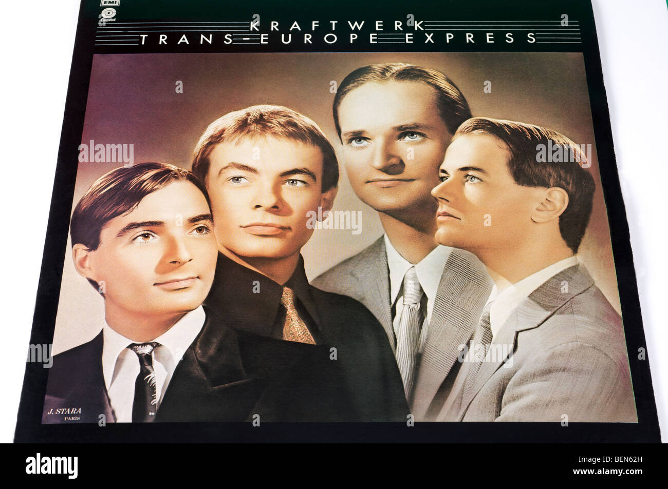 Couverture de l'album TRANS Europe Express par le groupe pop allemand Kraftwerk Banque D'Images