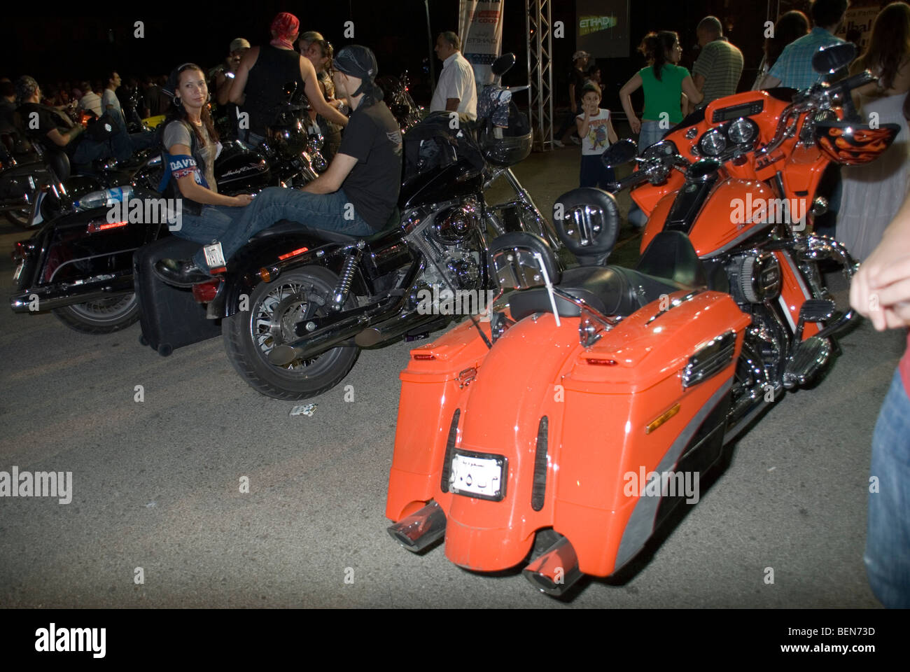 Groupe de propriétaires de Harley Davidson Beyrouth Liban Banque D'Images