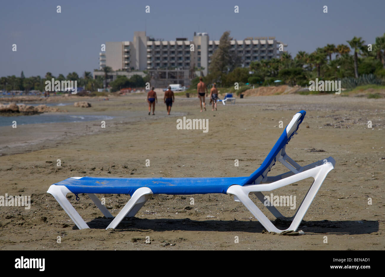 Plage municipale à Larnaca bay république de Chypre Photo Stock - Alamy