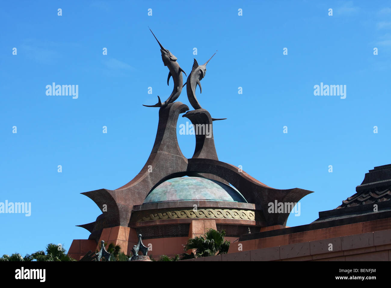 Poisson Marlin dans une nouvelle construction à l'hôtel Atlantis aux Bahamas. Banque D'Images