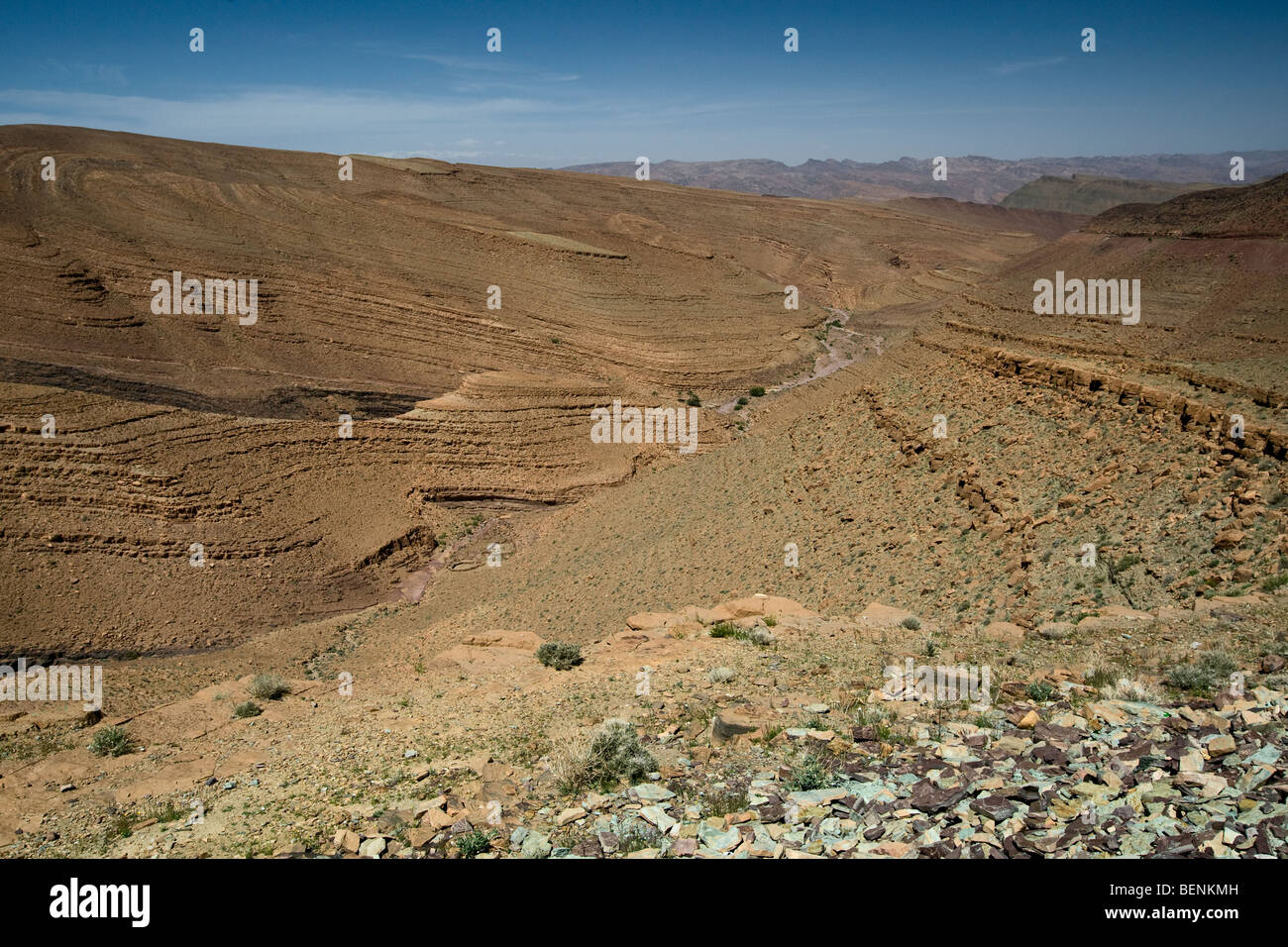 Montagnes de la vallée du Draa, Maroc Banque D'Images
