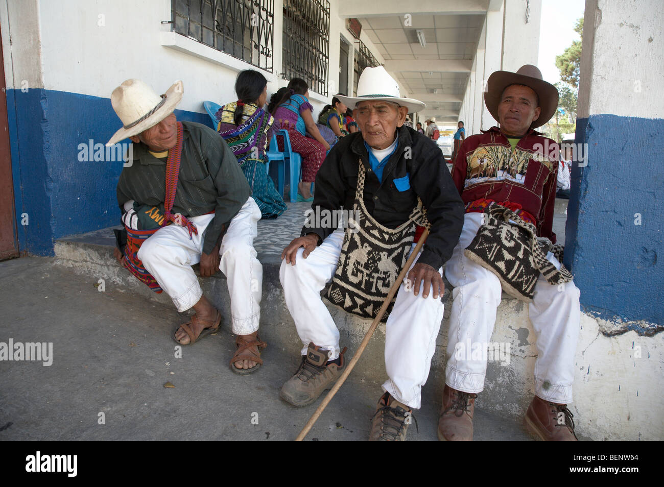 Maya du Guatemala les hommes de San Andres, El Quiché. Photographie par SEAN SPRAGUE Banque D'Images
