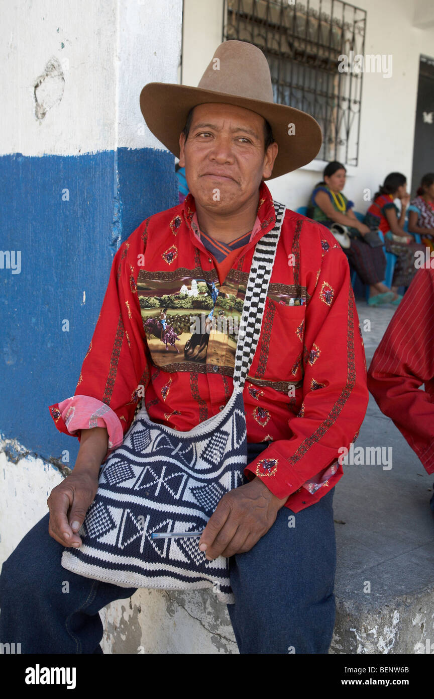 GUATEMALA Mayan homme de San Andres, El Quiché. Photographie par SEAN SPRAGUE Banque D'Images