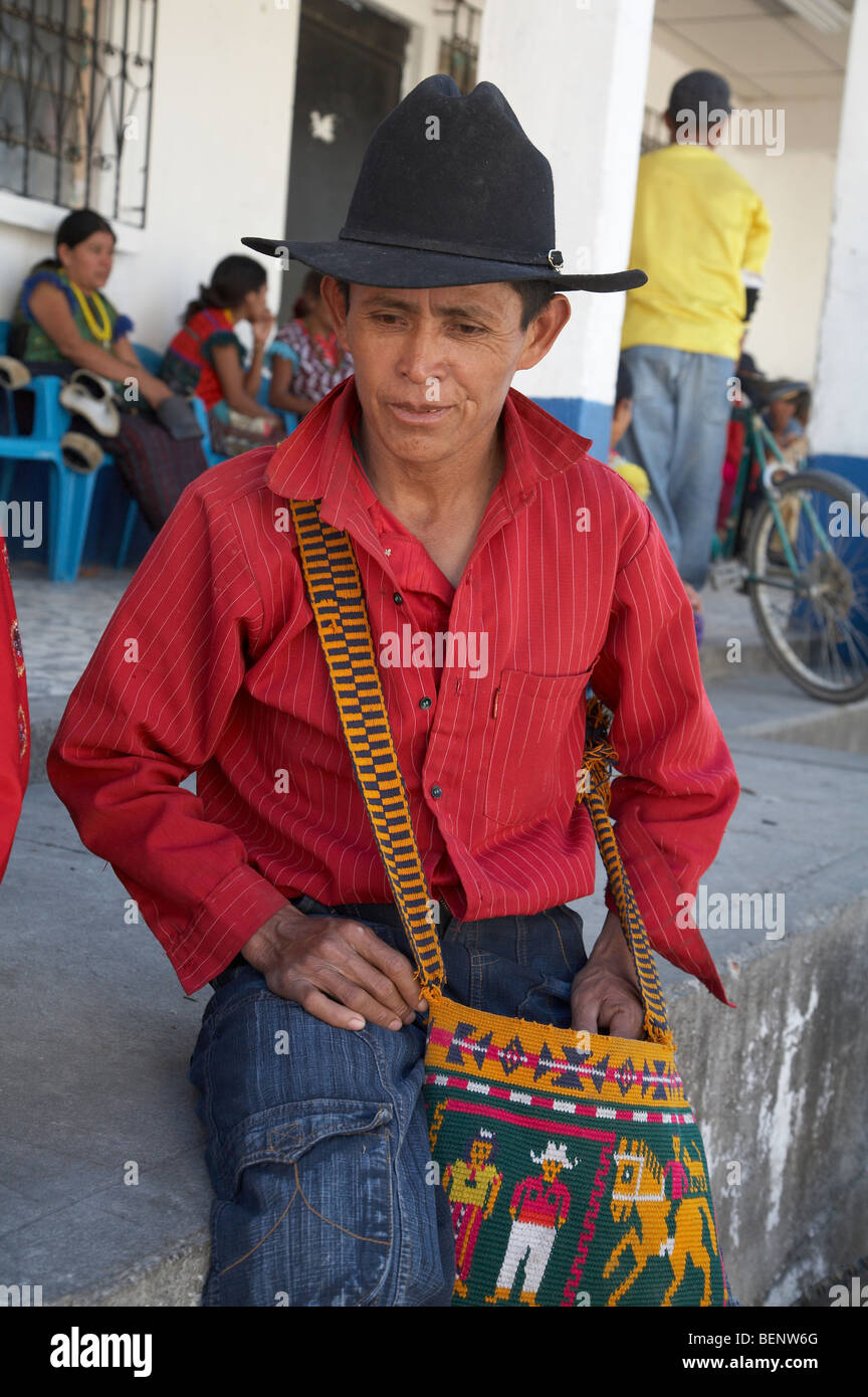 GUATEMALA Mayan homme de San Andres, El Quiché. Photographie par SEAN SPRAGUE Banque D'Images