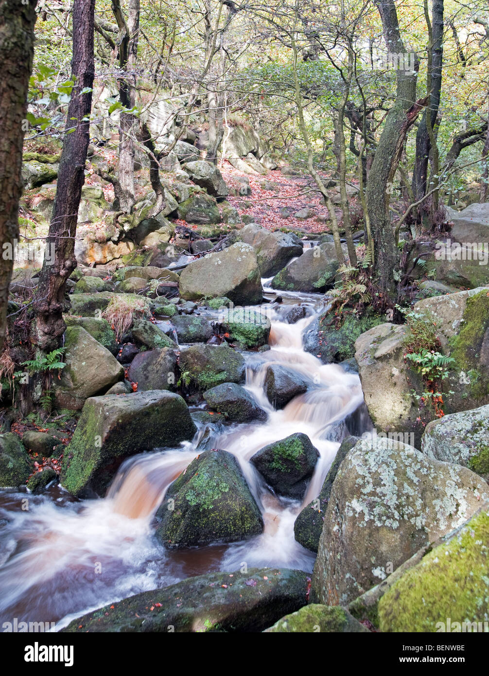 Padley ; gorges ; Derbyshire Banque D'Images