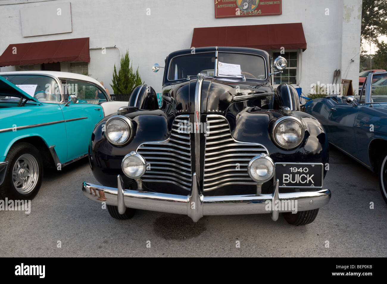 1940 Buick huit à custom car show, High Springs, en Floride. Banque D'Images