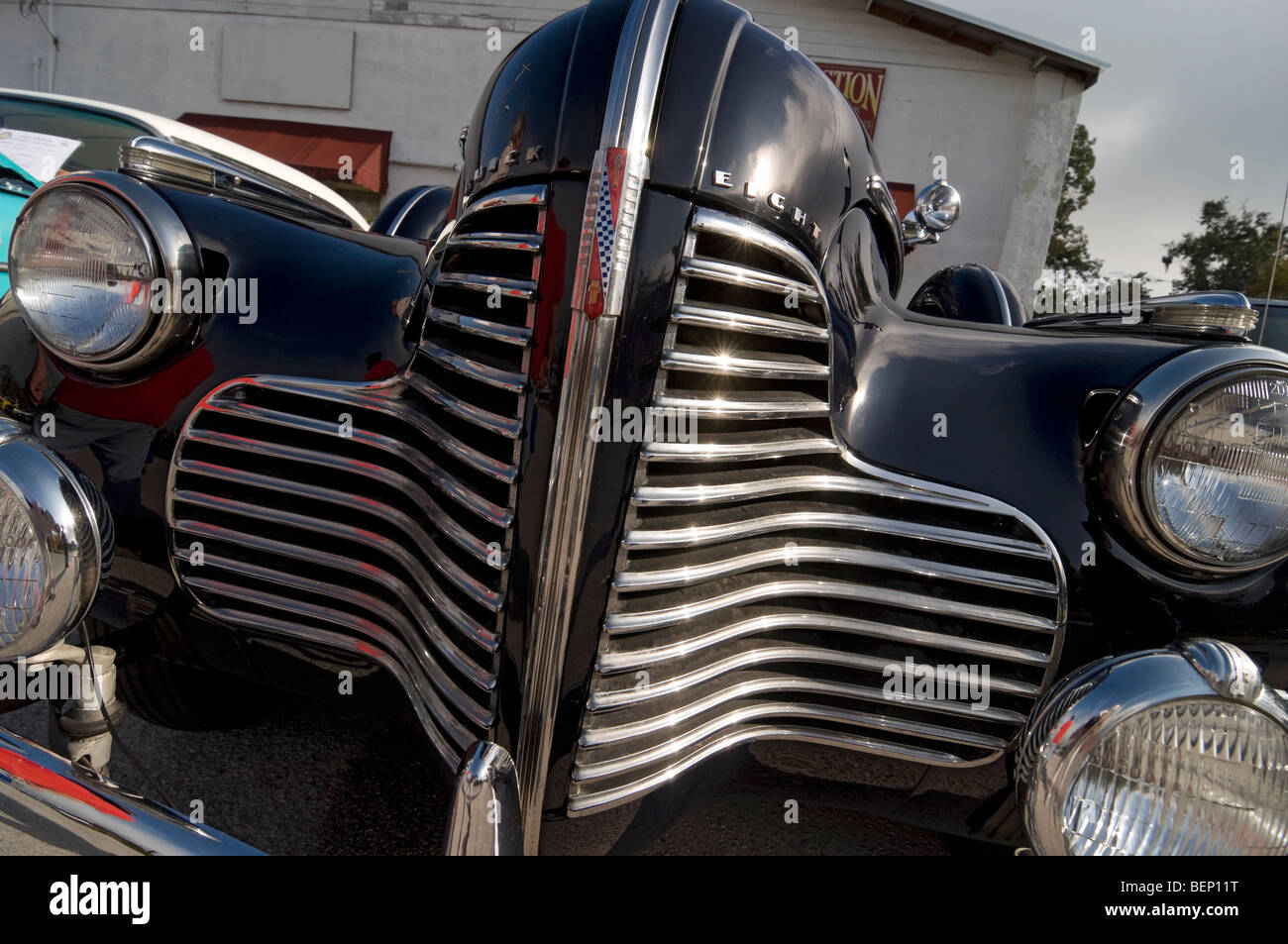 1940 Buick huit à custom car show Banque D'Images