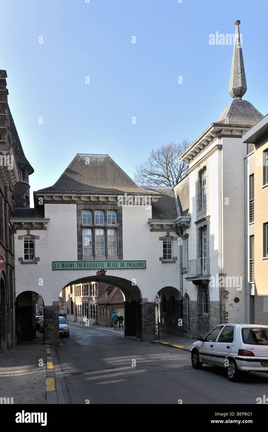 Le Musée du Folklore / Musée de Folklore de Tournai, Belgique Banque D'Images