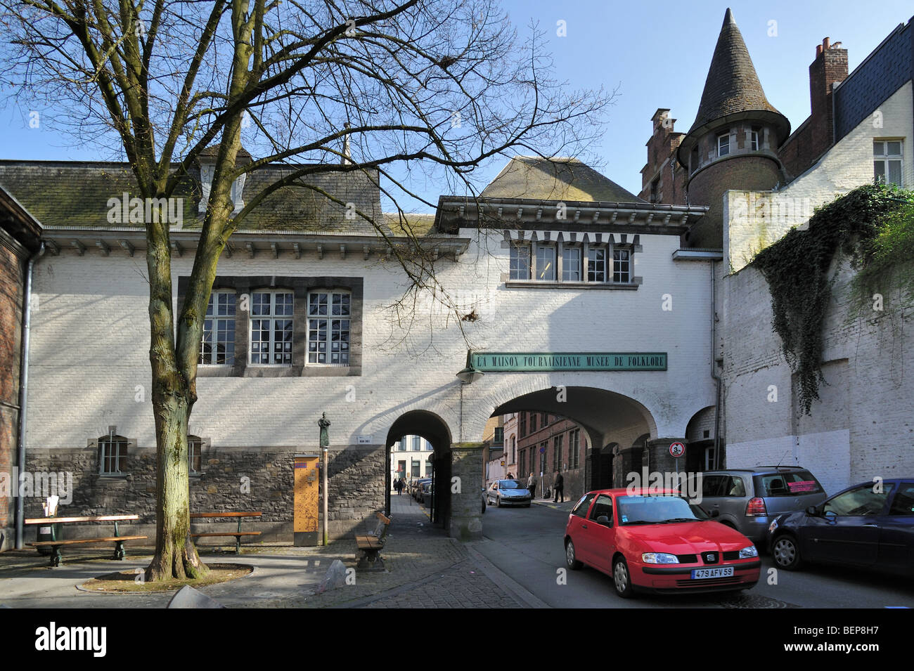 Le Musée du Folklore / Musée de Folklore de Tournai, Belgique Banque D'Images