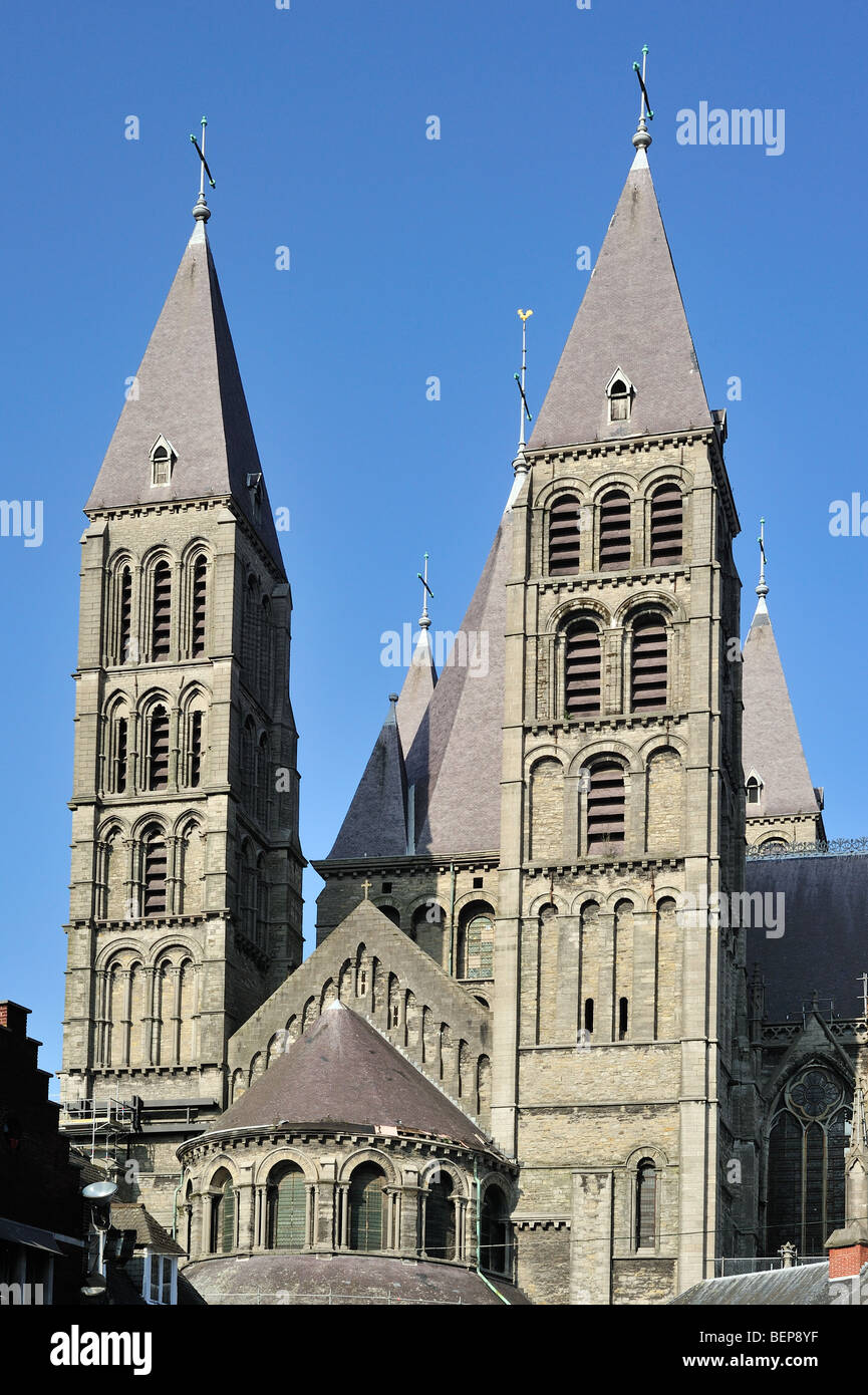 La cathédrale Notre Dame de Tournai, Belgique Banque D'Images