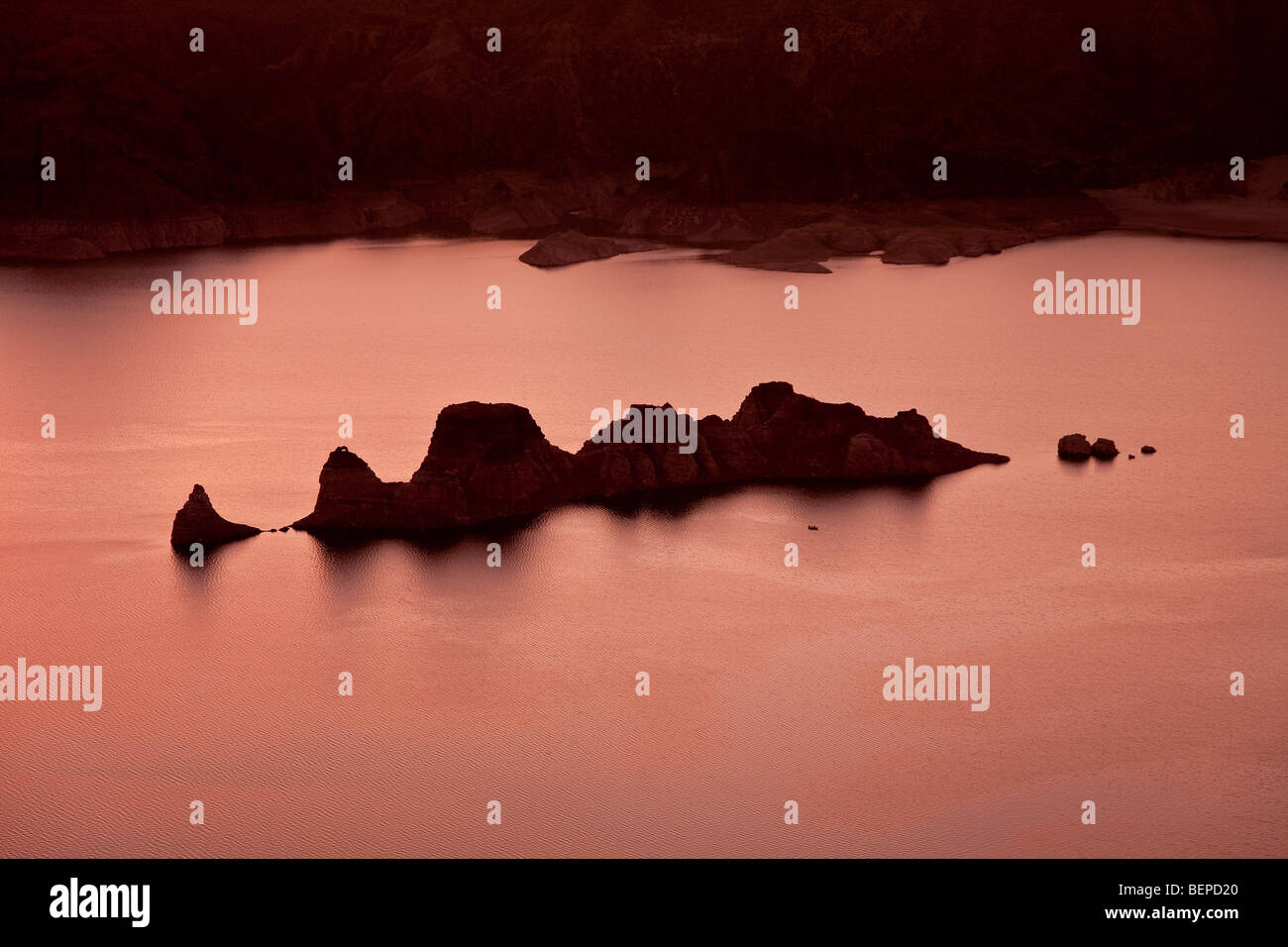 Lac de Valle Grande, bassin, Submarino rock formation, Atuel Canyon, San Rafael, dans la province de Mendoza, Argentine Banque D'Images