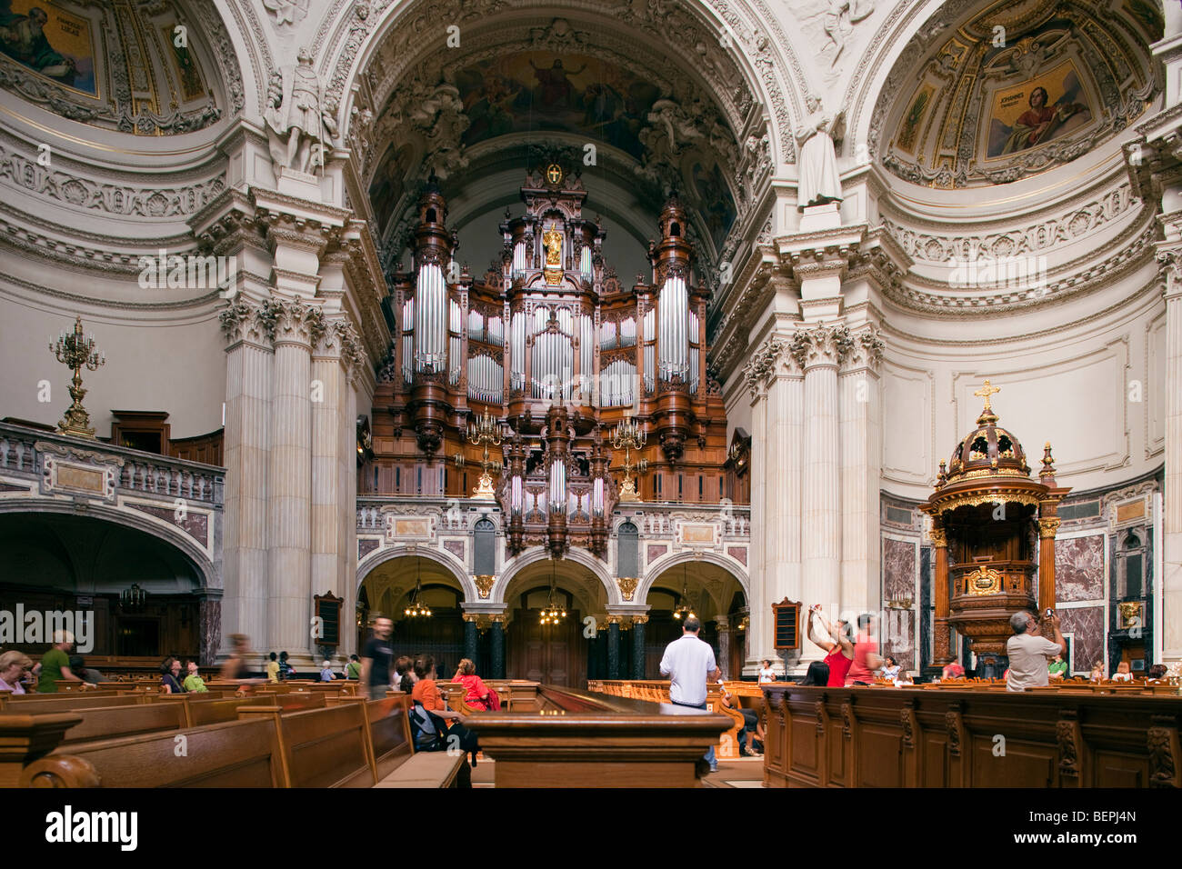 Intérieur de la Berliner Dom (cathédrale), Berlin, Allemagne Banque D'Images