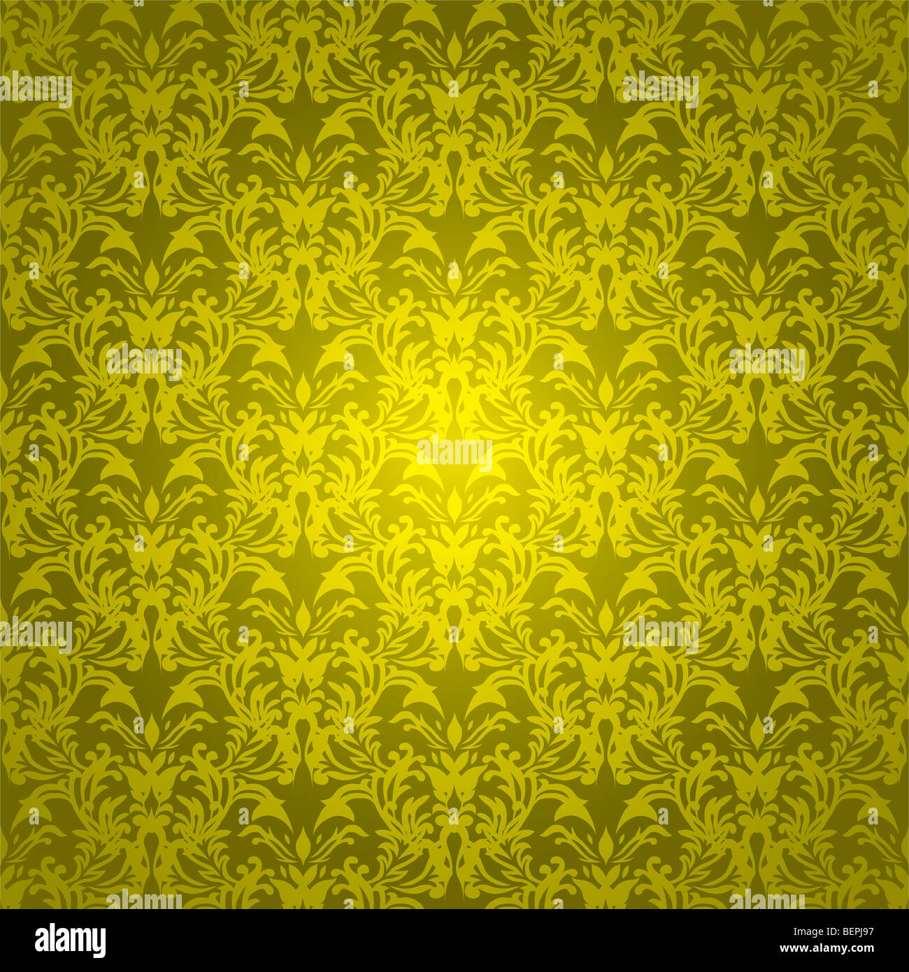 Fond Jaune D Or Avec Le Papier Peint Design Qui Se Repete De Facon