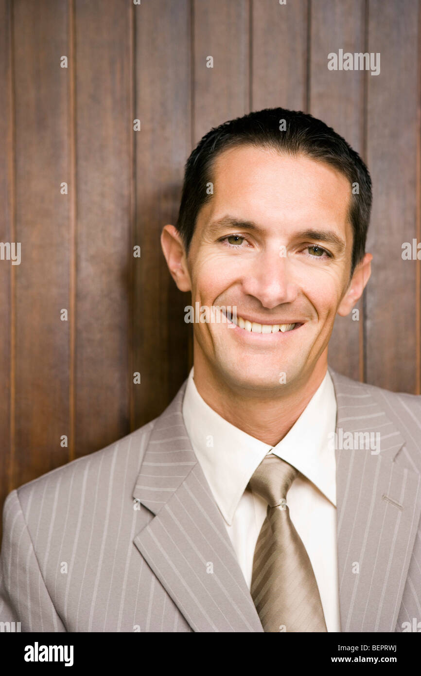 Businessman portrait smiling Banque D'Images