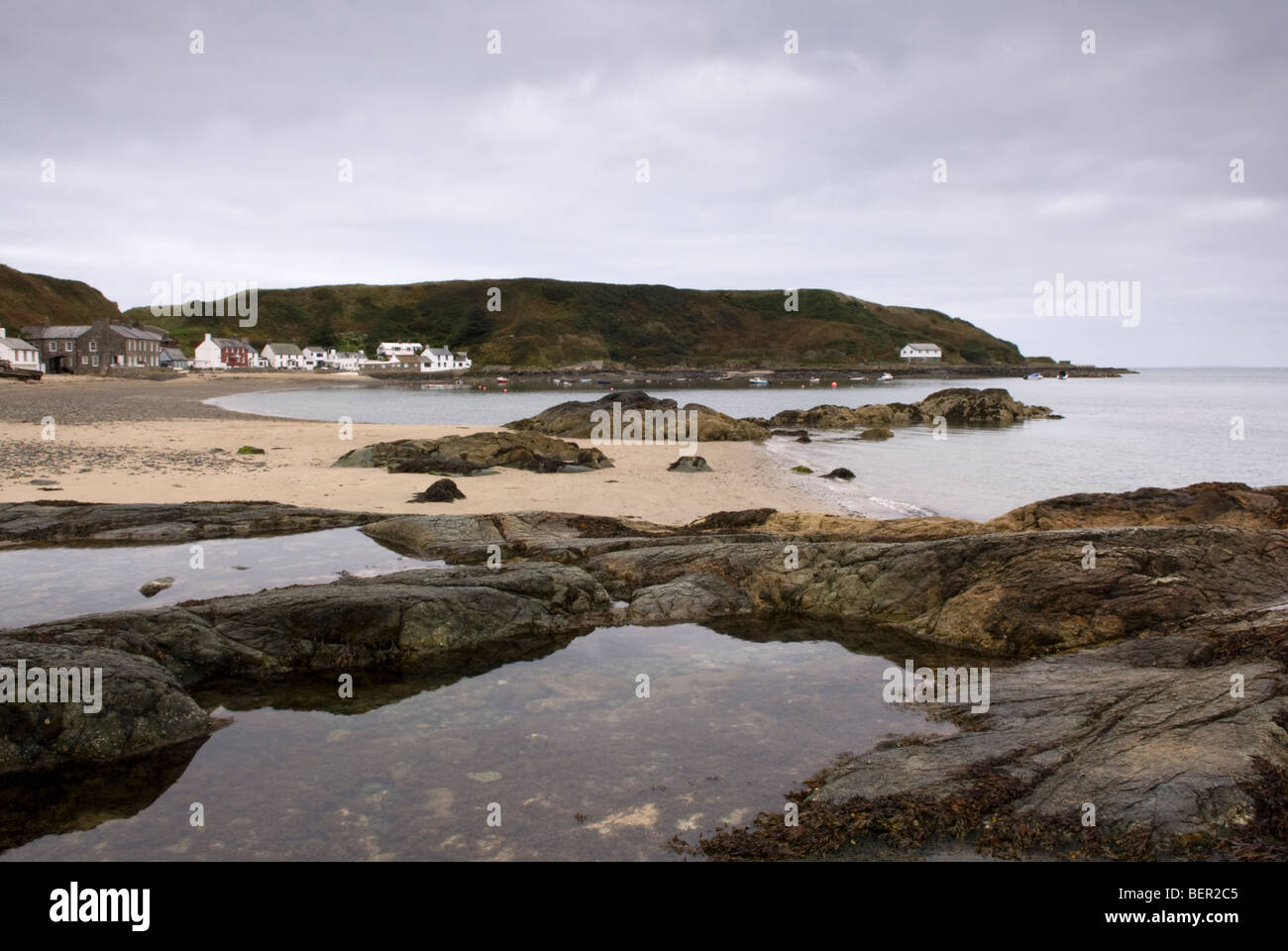 Le village de Porth Dinllaen, Gwynedd, Pays de Galles. Banque D'Images