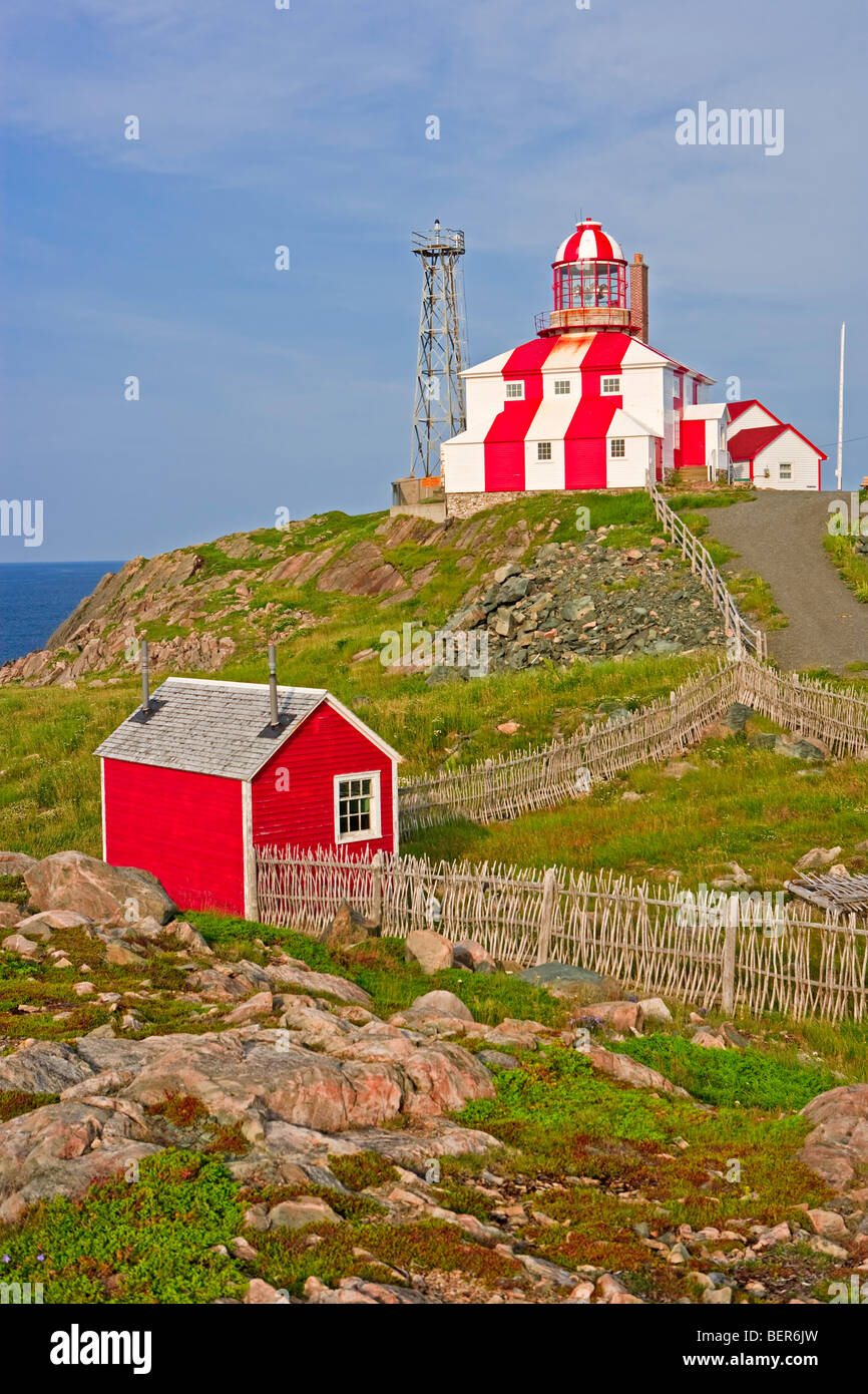 Phare du cap Bonavista, construit en 1843 et inauguré officiellement en tant que lieu historique national le 9 août 1978, Bonavista Peninsul Banque D'Images