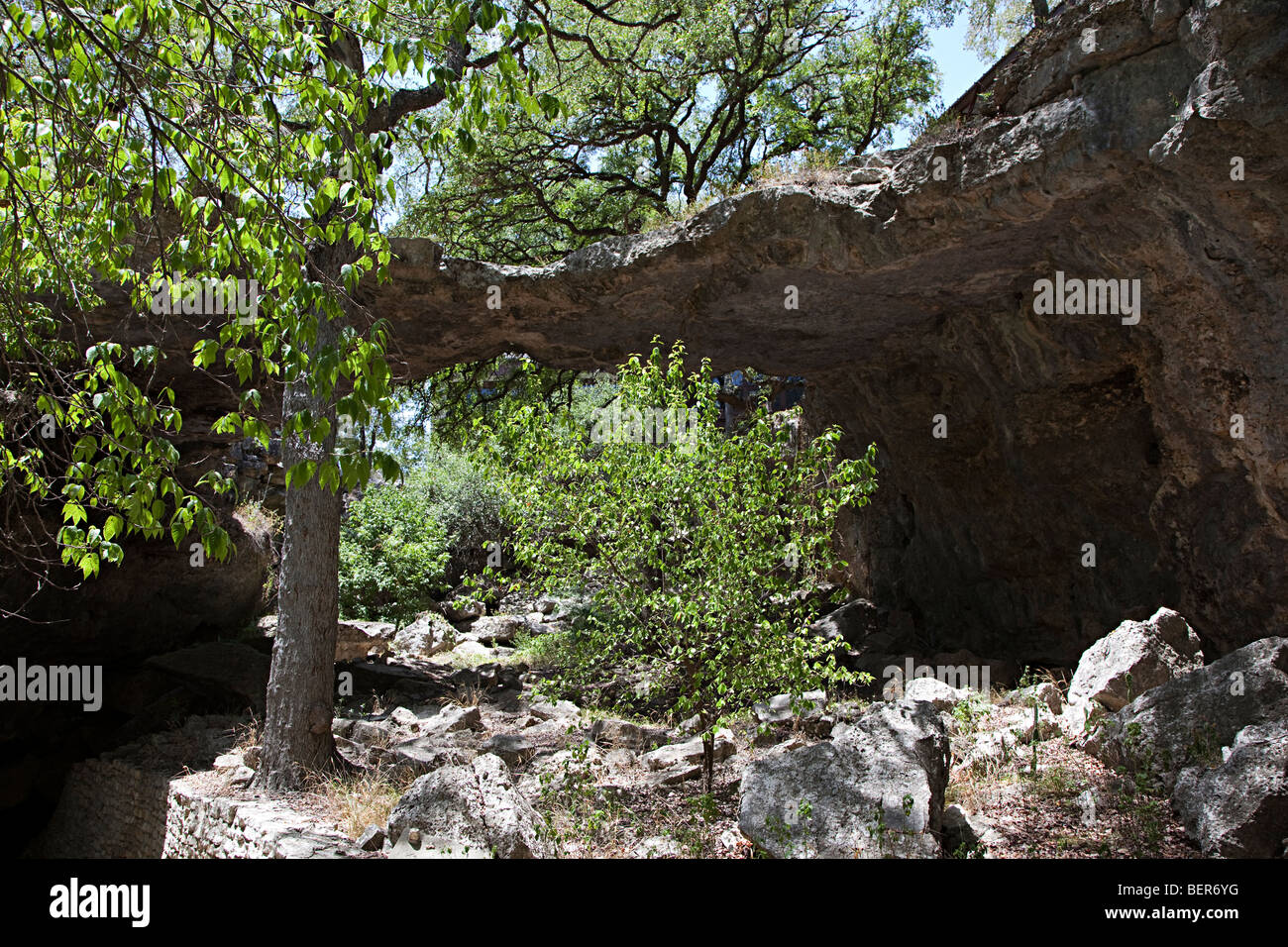 Le pont à Natural Bridges Texas USA Banque D'Images