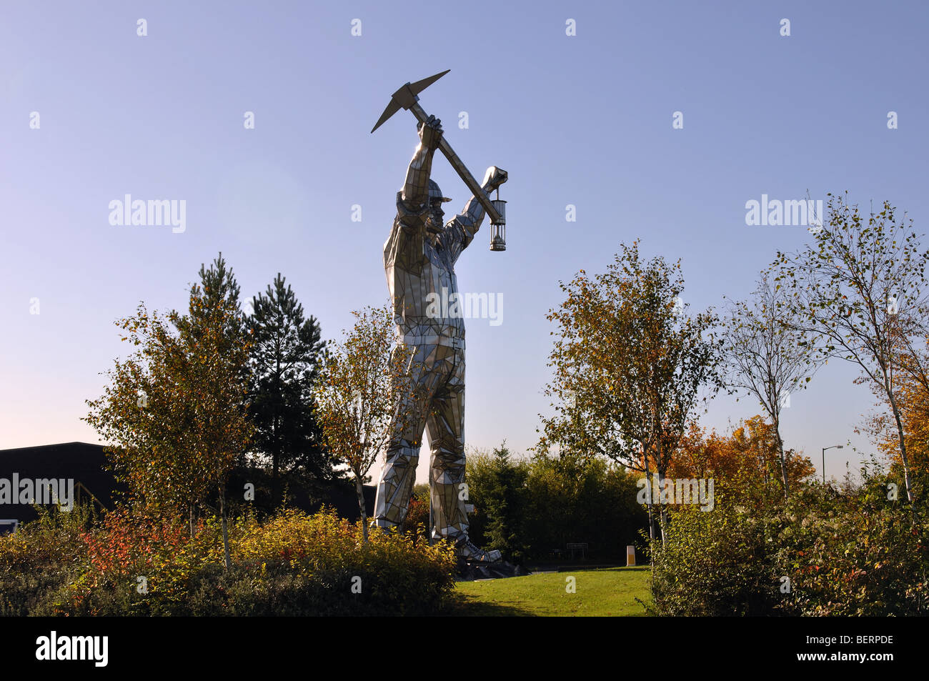 La statue, Brownhills Brownhills Miner, West Midlands, England, UK Banque D'Images