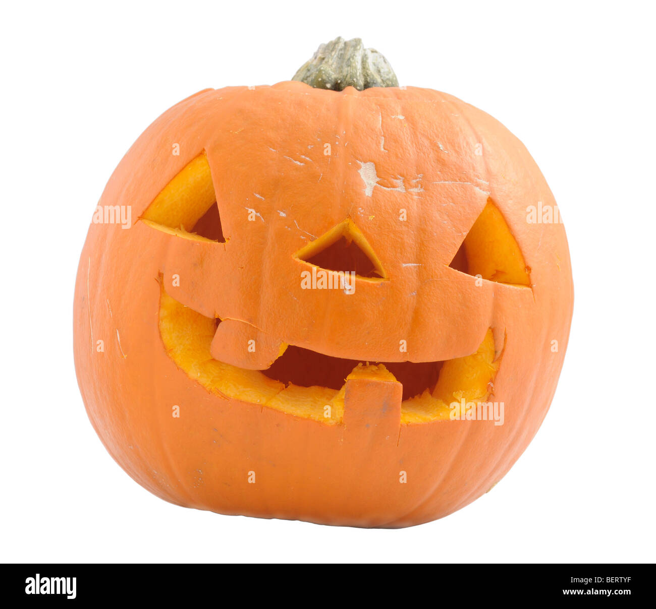 Halloween citrouille isolé sur fond blanc Banque D'Images