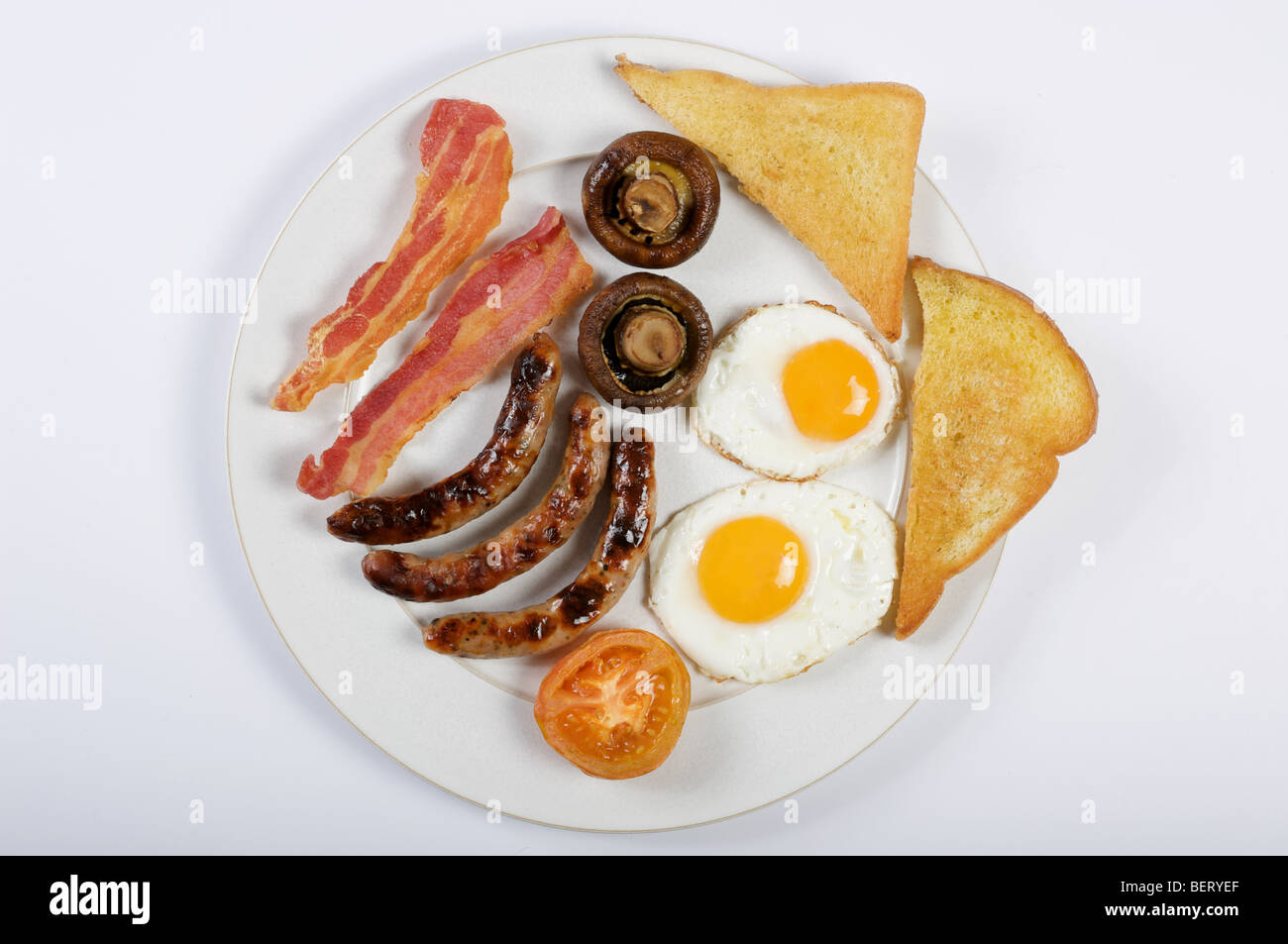 Le petit déjeuner anglais frit Banque D'Images