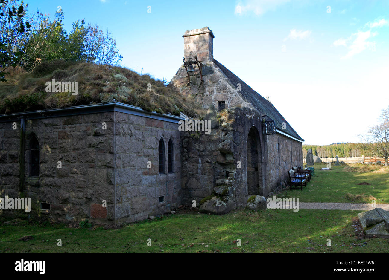 Chapelle de Saint Lesmos à Glen Tanar, Aberdeenshire, Écosse, Royaume-Uni. Banque D'Images