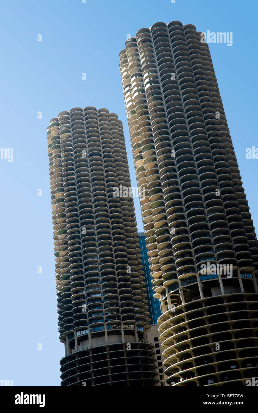 Le Marina City Towers à Chicago, Illinois, USA Banque D'Images