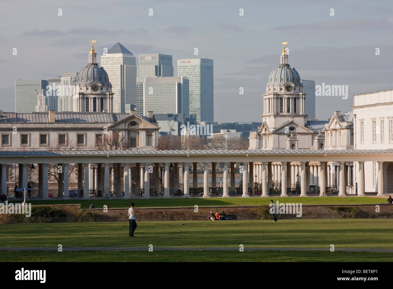 Style architectural différent vu de Greenwich, London UK. Banque D'Images