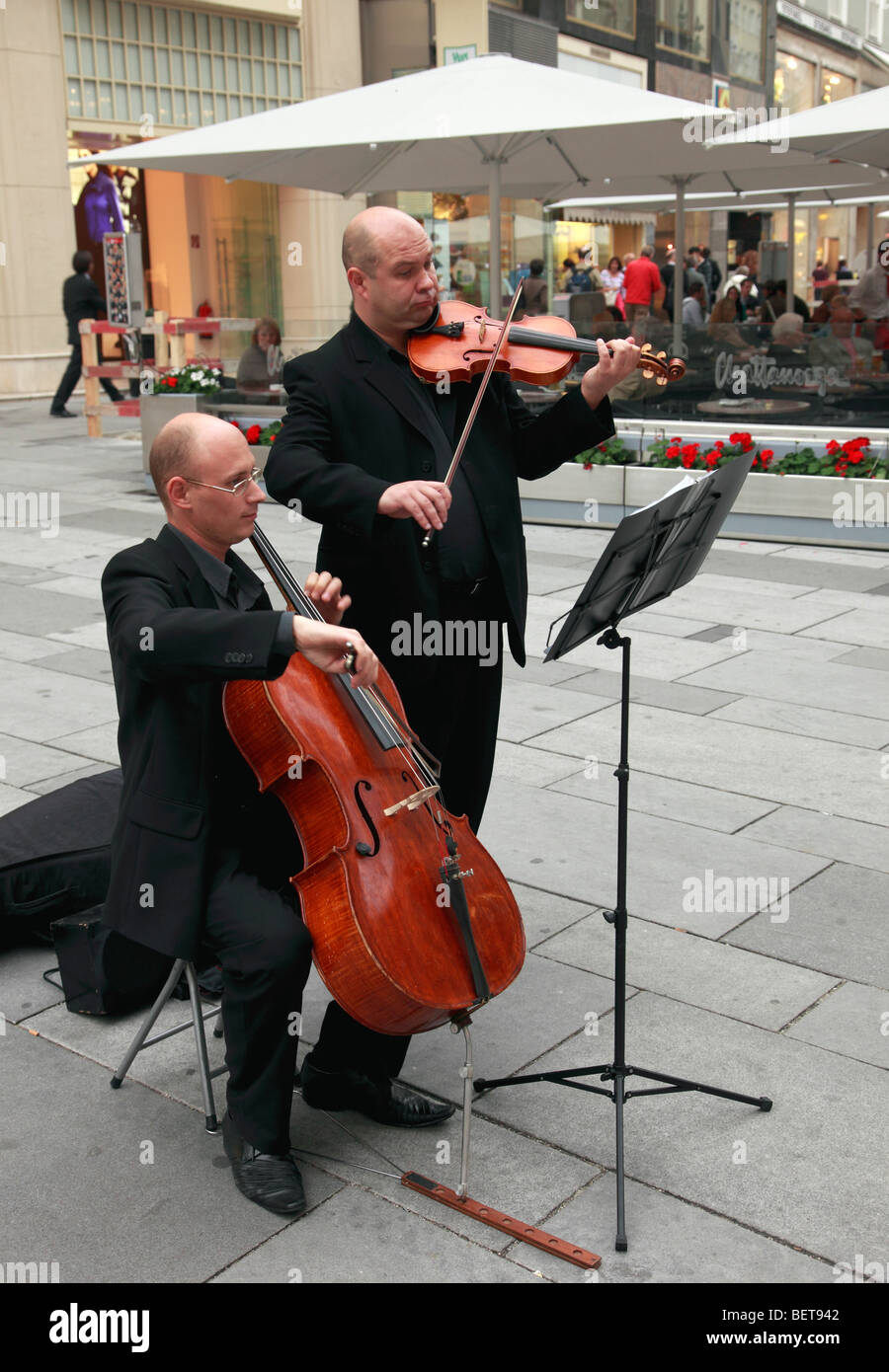L'Autriche, Vienne, musiciens de rue Banque D'Images