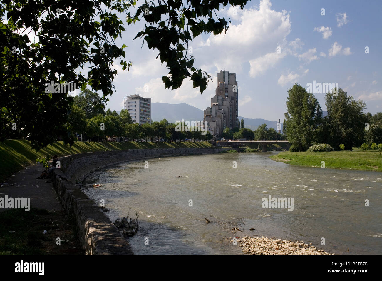 La ville de Zenica en Bosnie-Herzégovine centrale. Banque D'Images