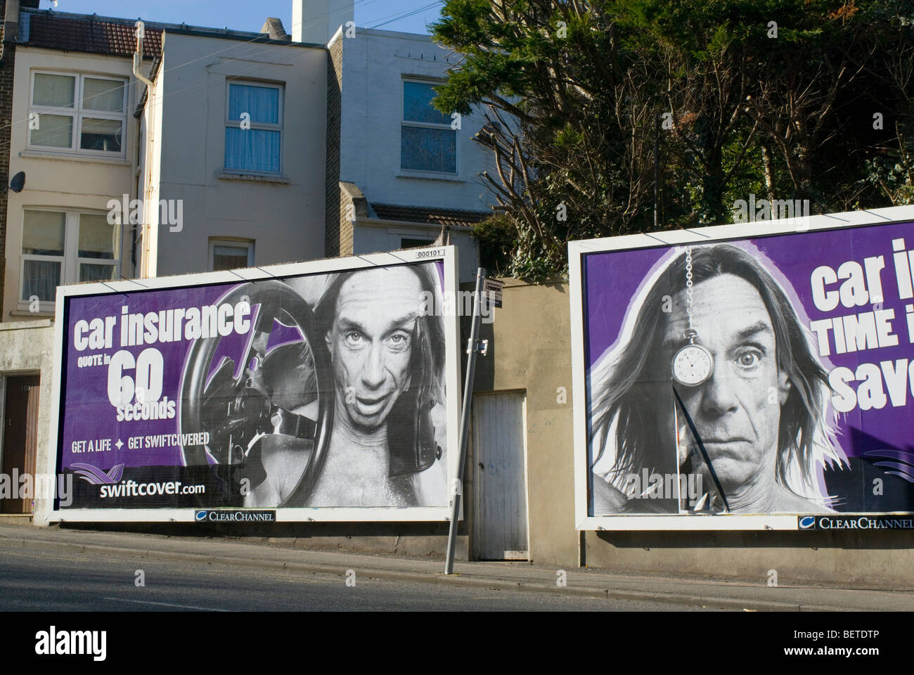 Iggy Pop Swift publicité assurance Couverture Banque D'Images