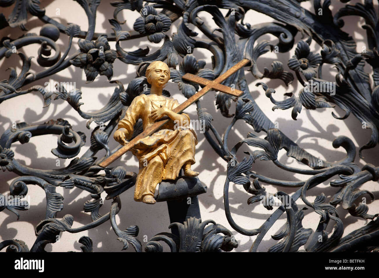 Treillis Baroque wraught iron work work de Henrik Fazola (1730-99), County Hall, , Eger, Hongrie Banque D'Images