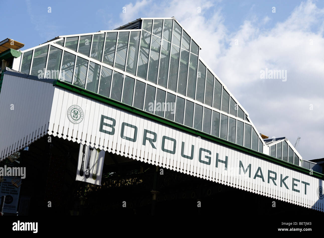 Borough Market signe. Londres. La Grande-Bretagne. UK Banque D'Images