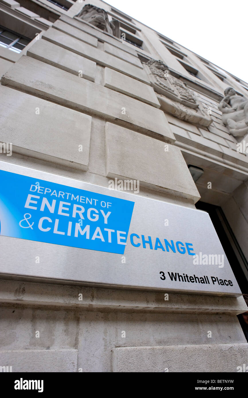 Ministère de l'énergie et le changement climatique. Whitehall. Londres. La Grande-Bretagne. UK Banque D'Images