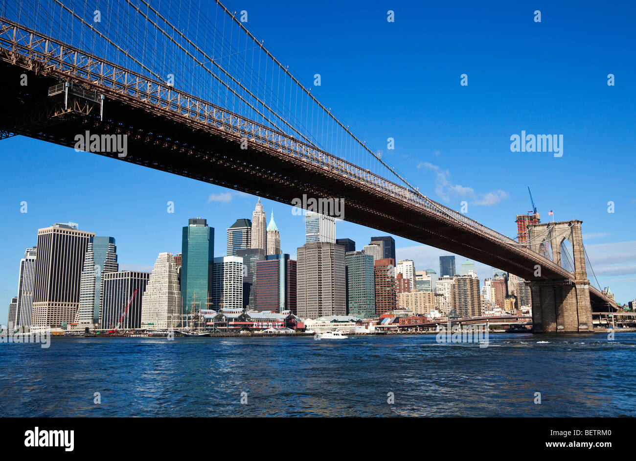 Pont de Brooklyn et Manhattan Banque D'Images