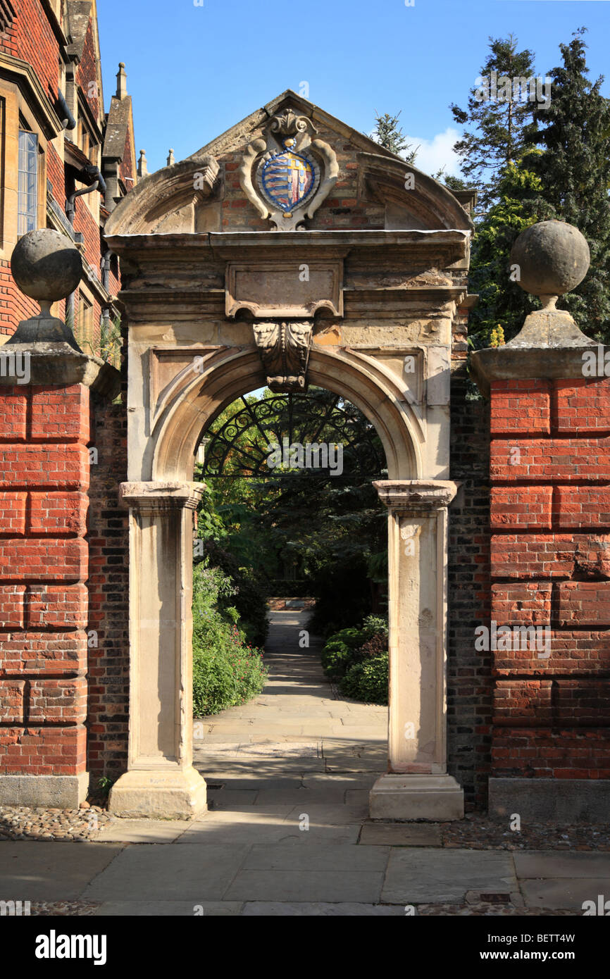 Pembroke College Archway, Ivy Court, l'Université de Cambridge Banque D'Images