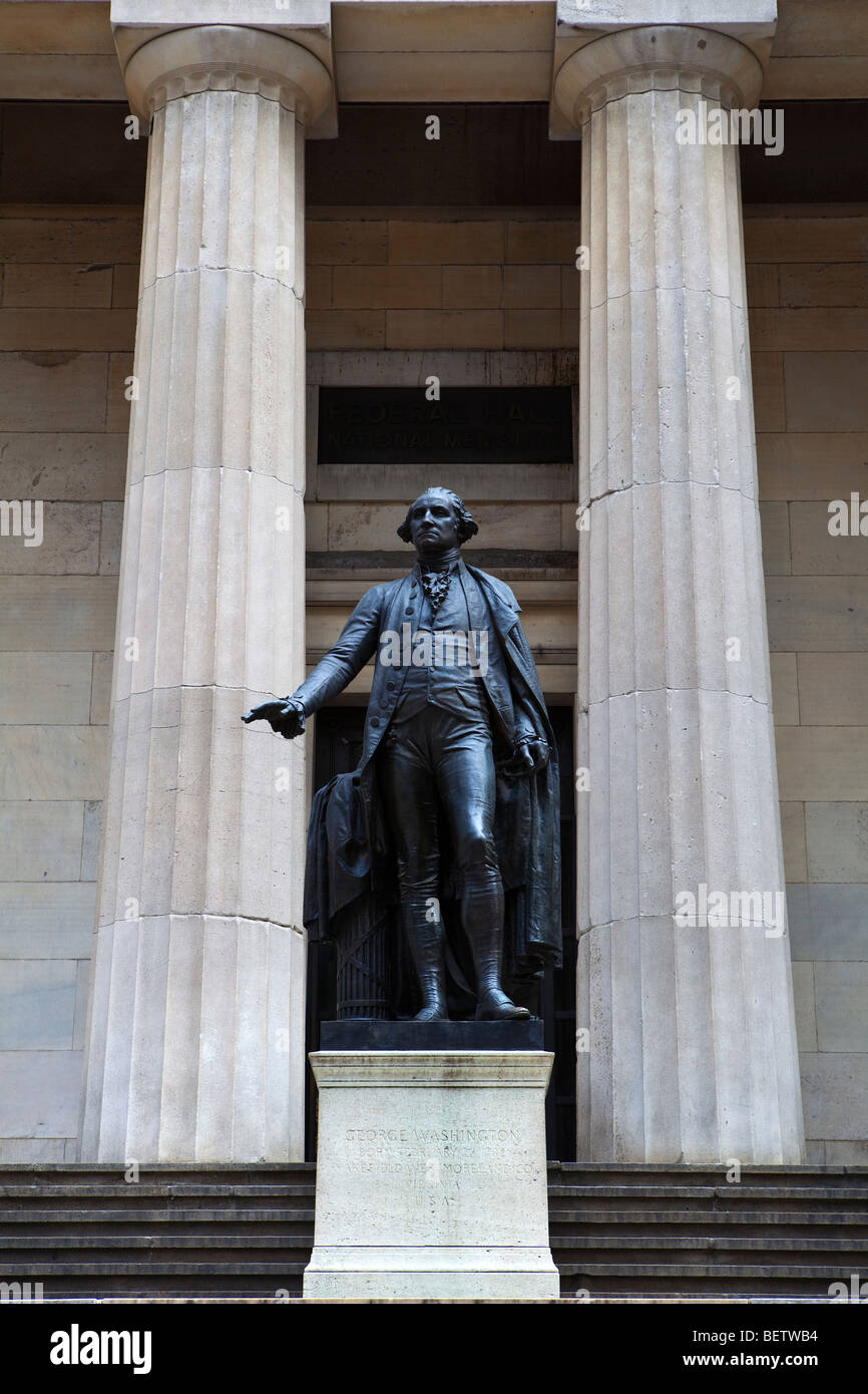 Statue de George Washington, New York Banque D'Images