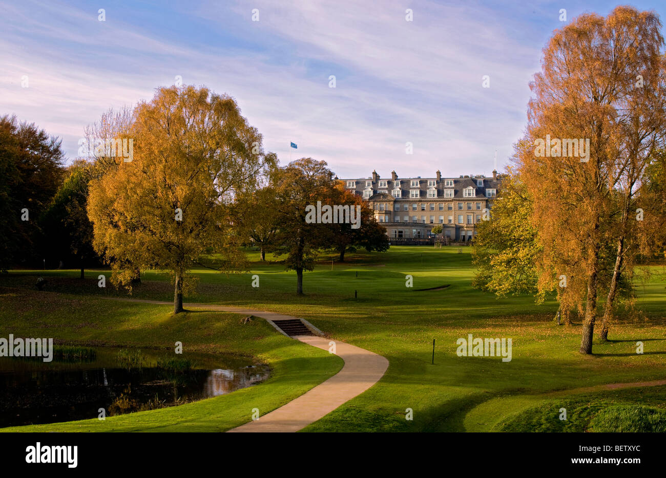 L'hôtel Gleneagles et le parcours de Golf , Écosse Banque D'Images