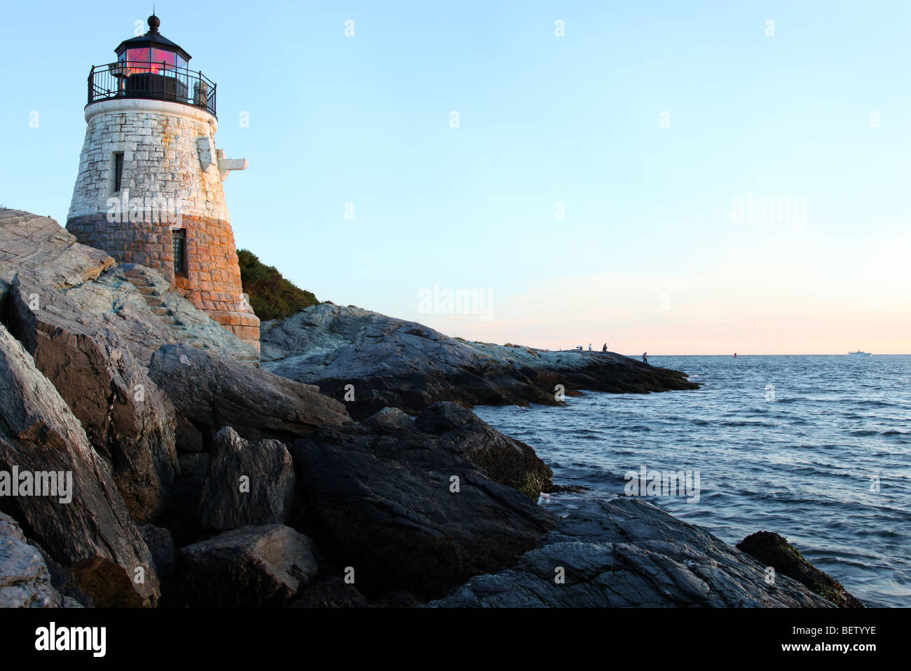 Phare de Castle Hill à Newport Rhode Island Banque D'Images