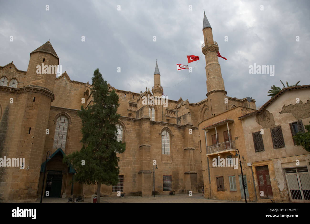 Mosquée Selimiye autrefois cathédrale Sainte-Sophie lefkosia Nicosie RTCN République turque de Chypre du nord Banque D'Images