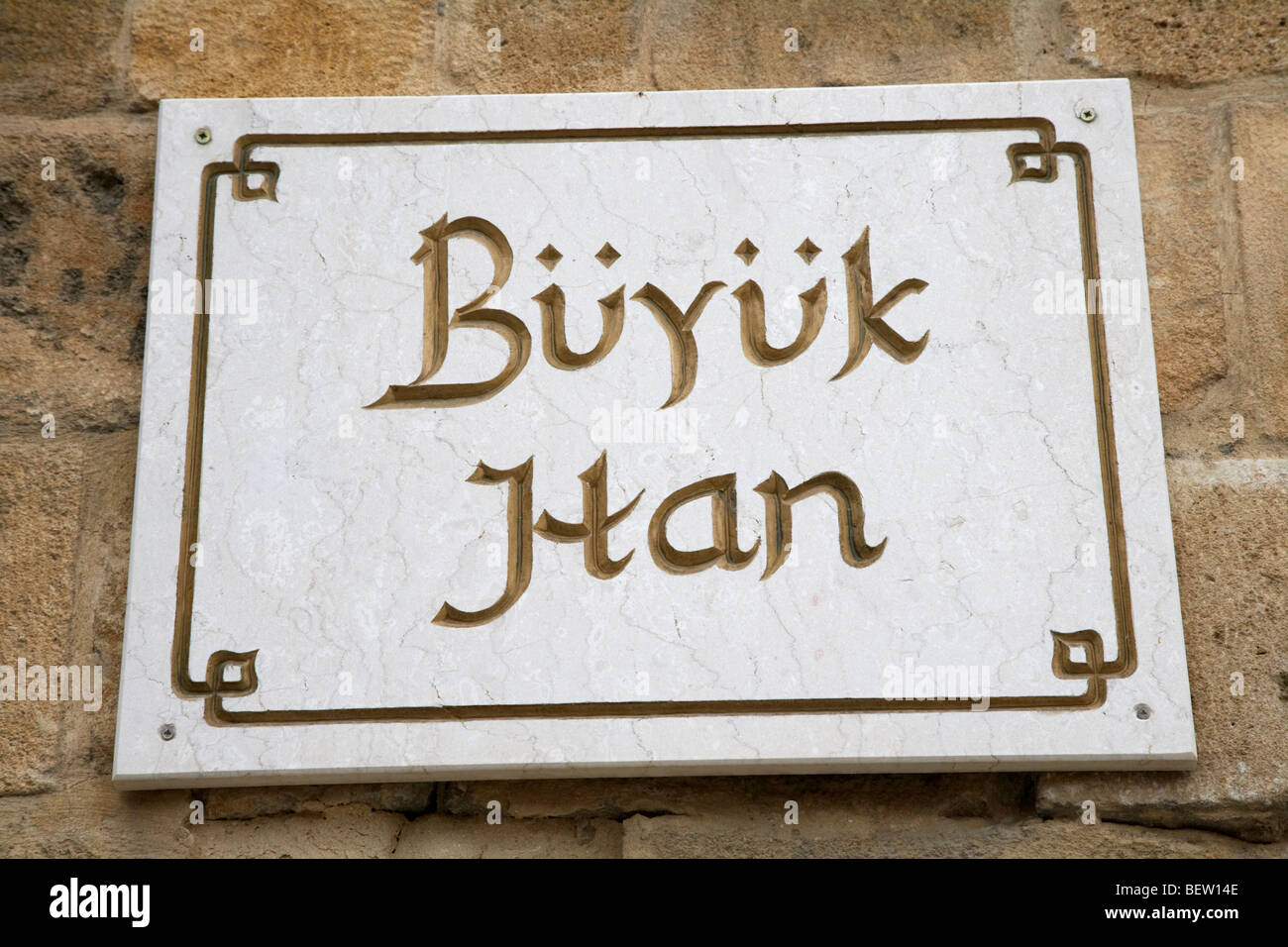 Situées sur l'extérieur de buyuk han le grand inn en RTCN République turque de Chypre du nord Banque D'Images
