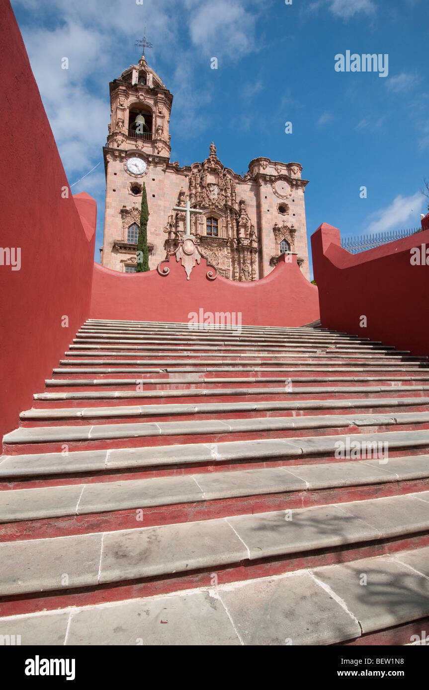 Templo de San Cayetano (Valence), Guanajuato, Mexique. Banque D'Images