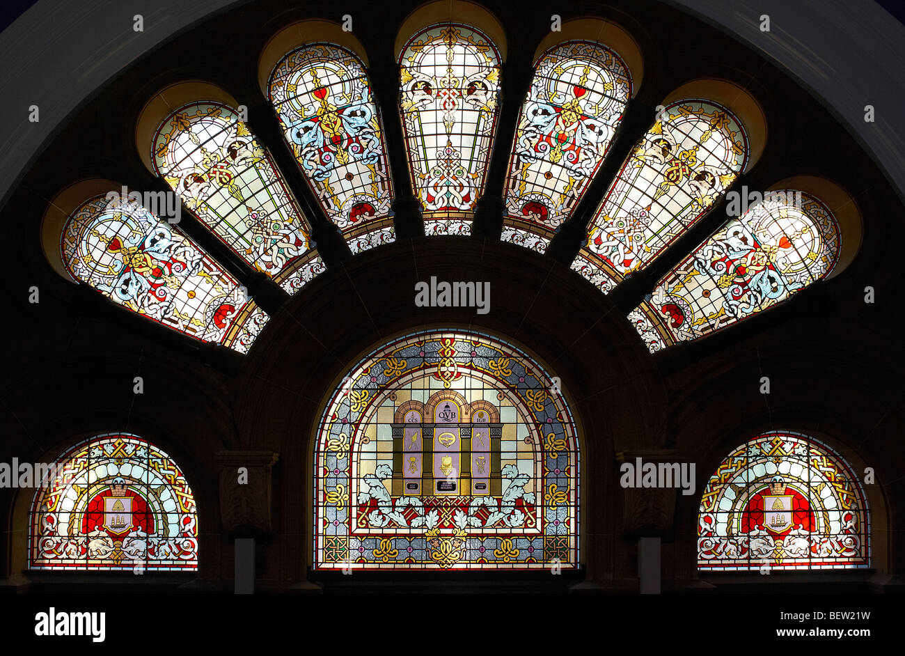 Vitraux de la Queen Victoria Building Sydney Australie Banque D'Images