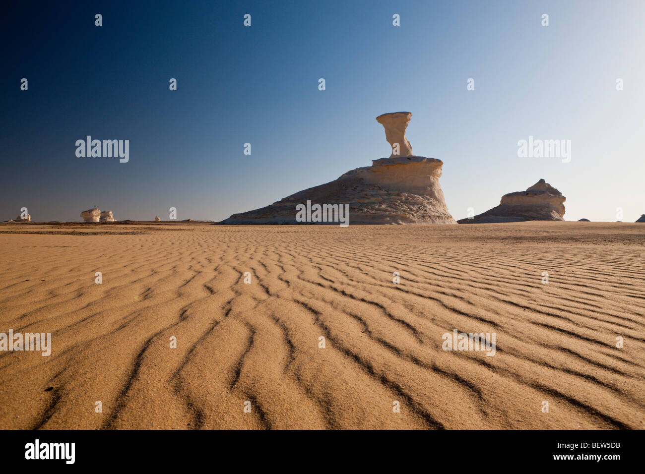 Le Parc National du désert blanc, Désert de Libye, Egypte Banque D'Images