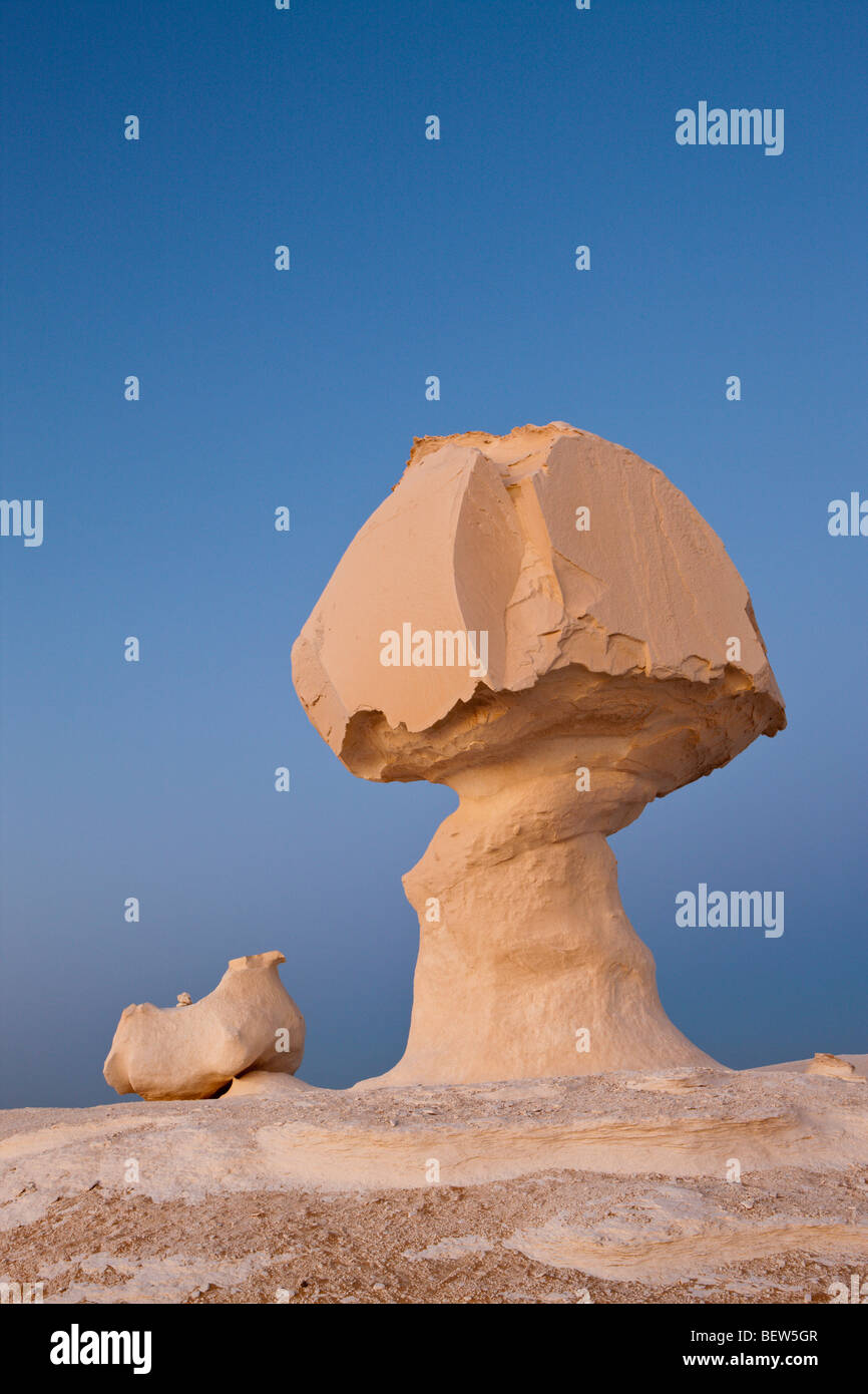 Le Parc National du désert blanc, Désert de Libye, Egypte Banque D'Images