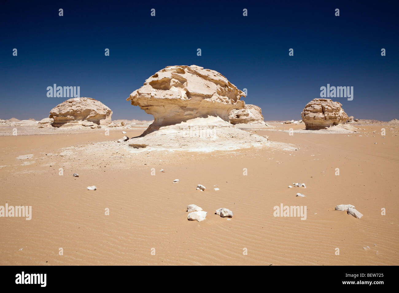 Le Parc National du désert blanc, Désert de Libye, Egypte Banque D'Images