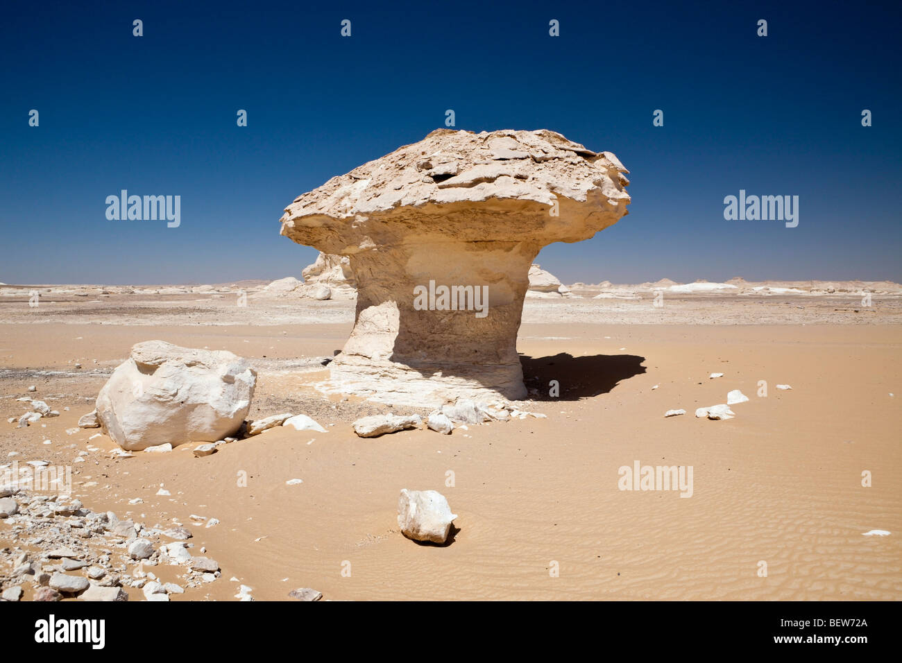Le Parc National du désert blanc, Désert de Libye, Egypte Banque D'Images