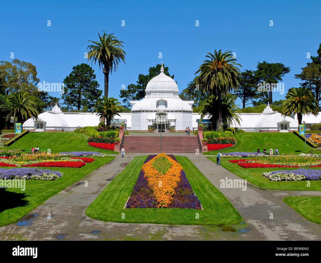 Serre à la Golden Gate Park, San Francisco, USA, high angle view Banque D'Images
