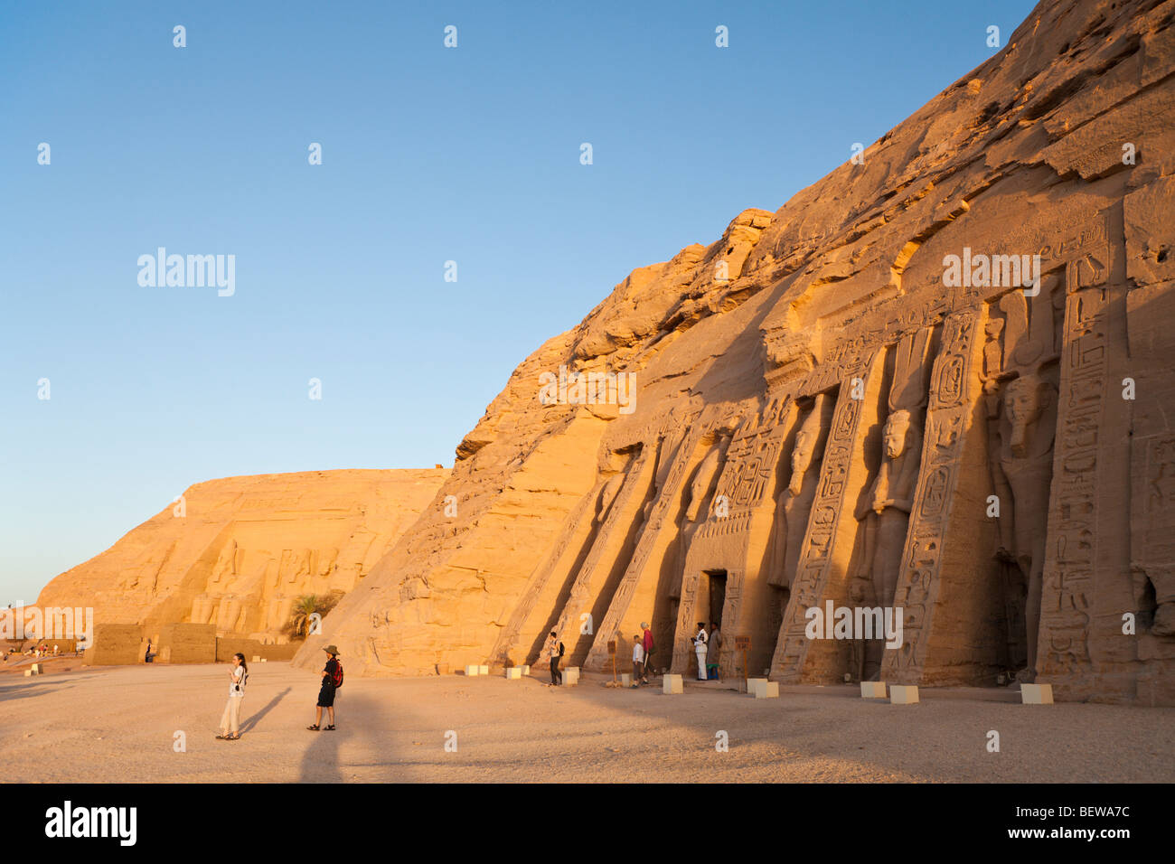 Petit Hathor Temple de Nefertari, Abu Simbel, Egypte Banque D'Images