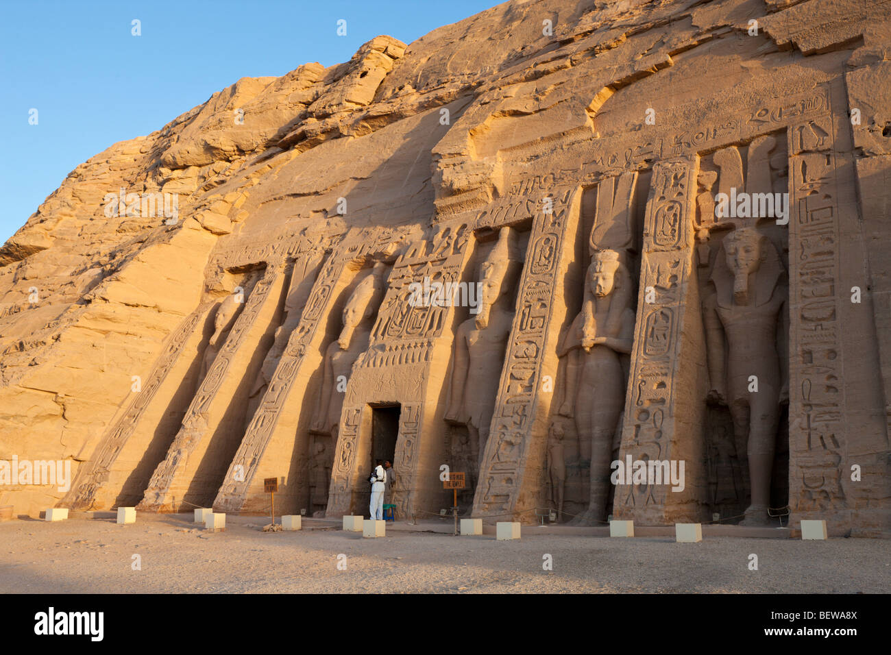 Petit Hathor Temple de Nefertari, Abu Simbel, Egypte Banque D'Images