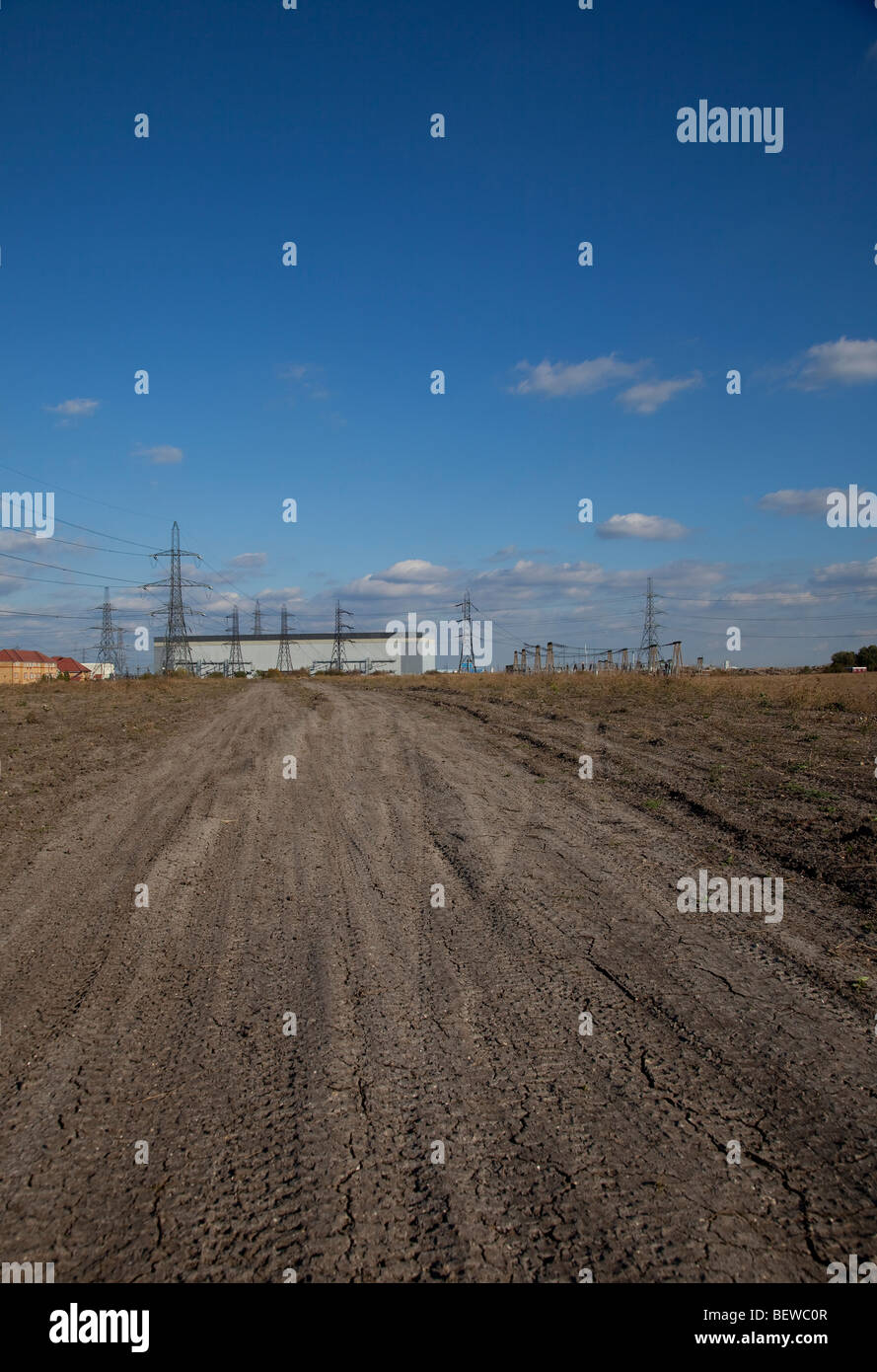 Brown site sur le terrain à Barking Riverside, partie de la Thames Gateway LTGDC Londres zone de régénération pour Londres Banque D'Images